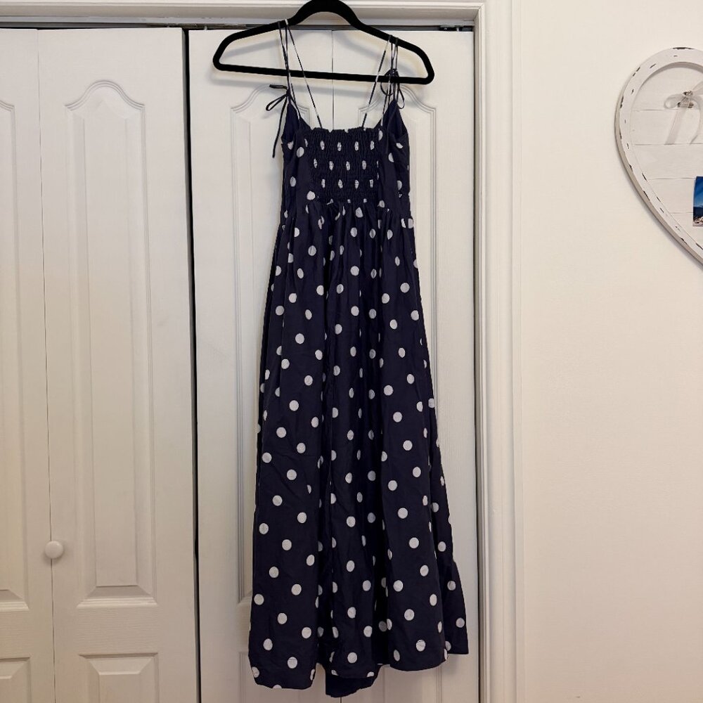 Polka Dot Maxi Dress – Navy/White - Picture 5 of 5